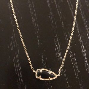 Black Kasey Gold Kendra Scott Necklace